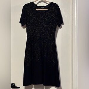 Roz & Ali Black Dress with Gold Accents